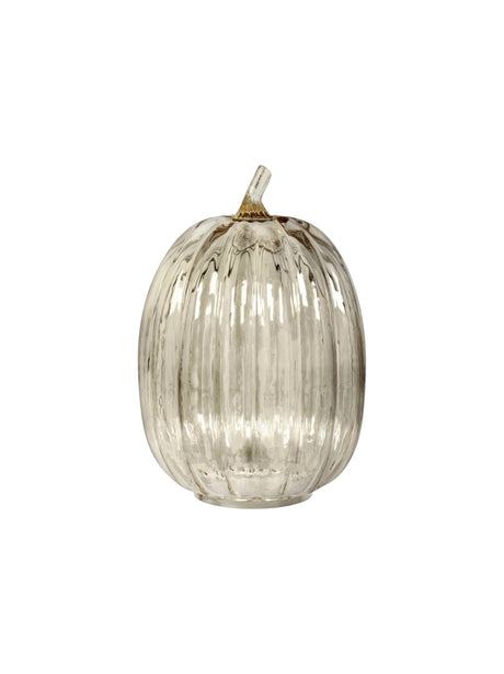 Image for Xl Tall Glass Pumpkin Figurine Champagne