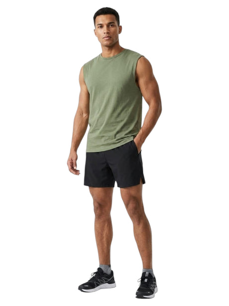 Image for Men's Plain Solid Sport Top,Olive