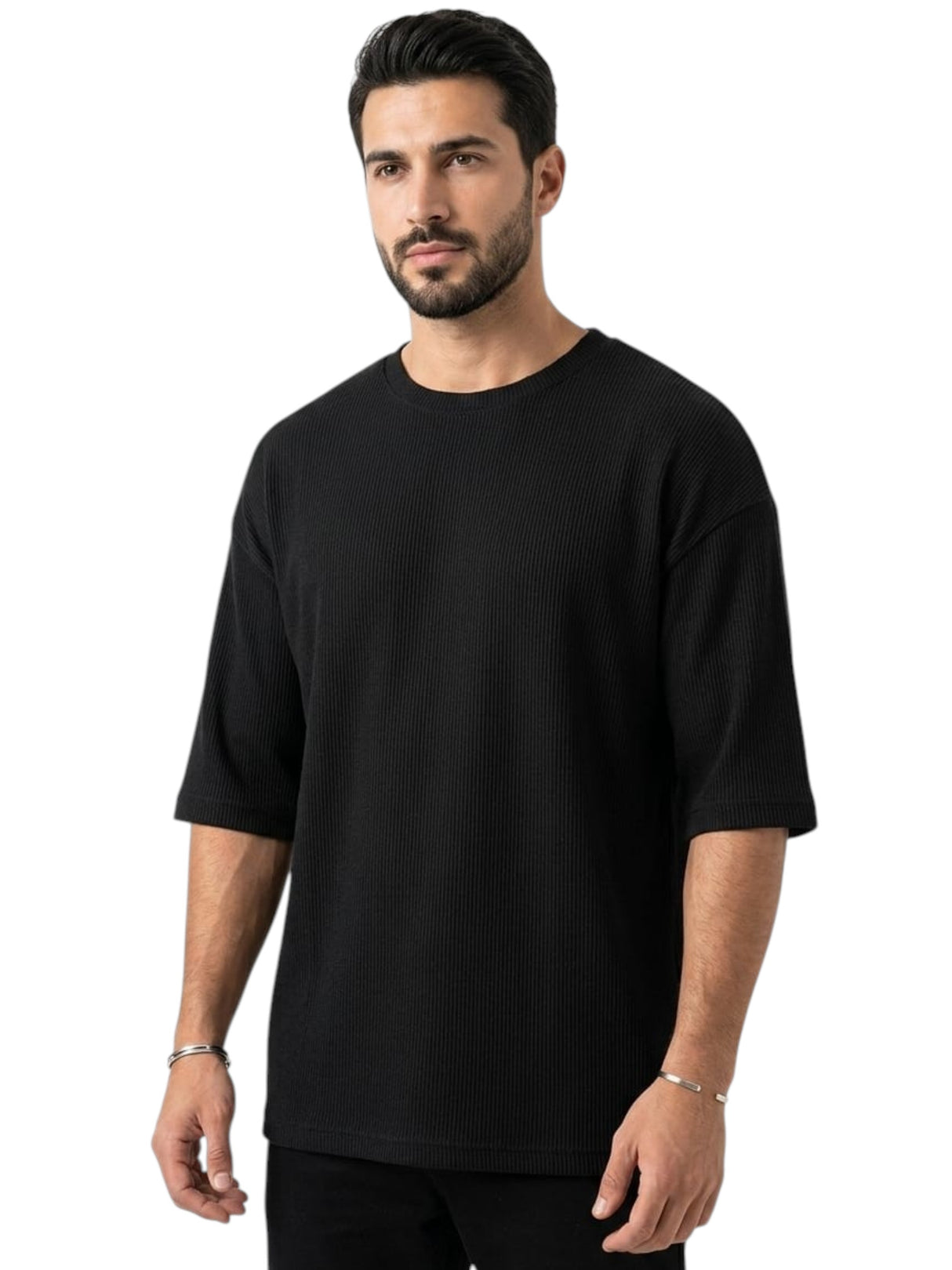 Image for Men's Textured Top,Black
