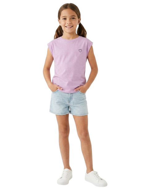 Image for Kids Girl's Plain Solid Top,Purple