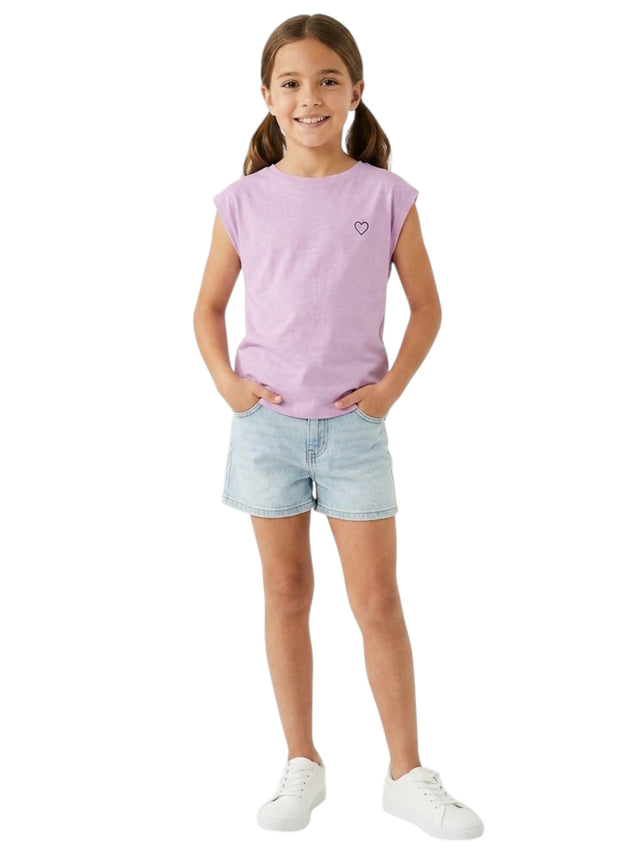 Image for Kids Girl's Plain Solid Top,Purple