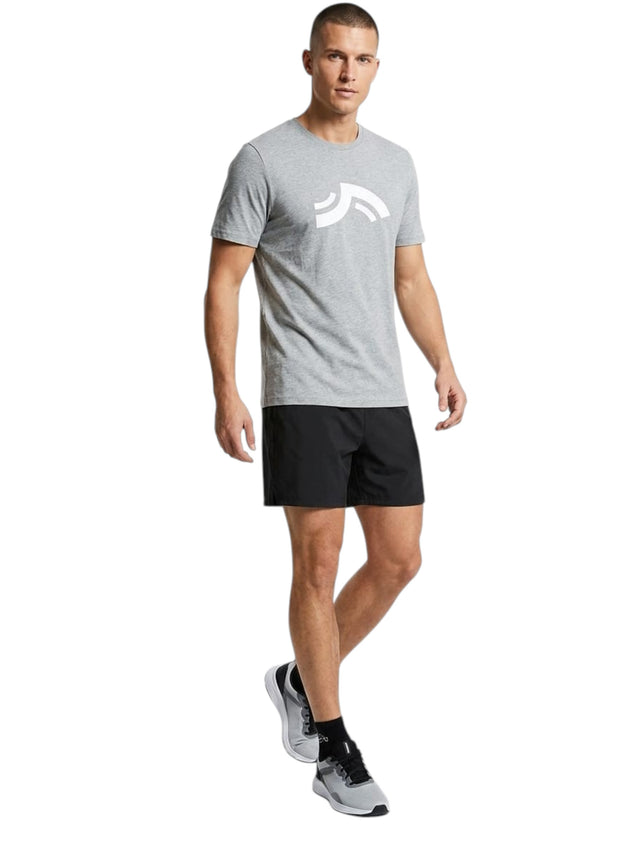 Image for Men's Brand Logo Printed Top,Light Grey