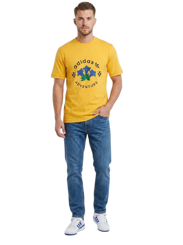 Image for Men's Brand Logo Printed Top,Yellow