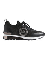 Image for Women's Shiny Kitted Logo Designed Shoes,Black