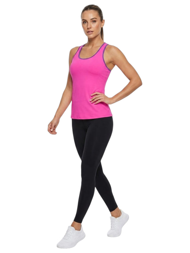 Image for Women's Ribbed Sport Top,Dark Pink
