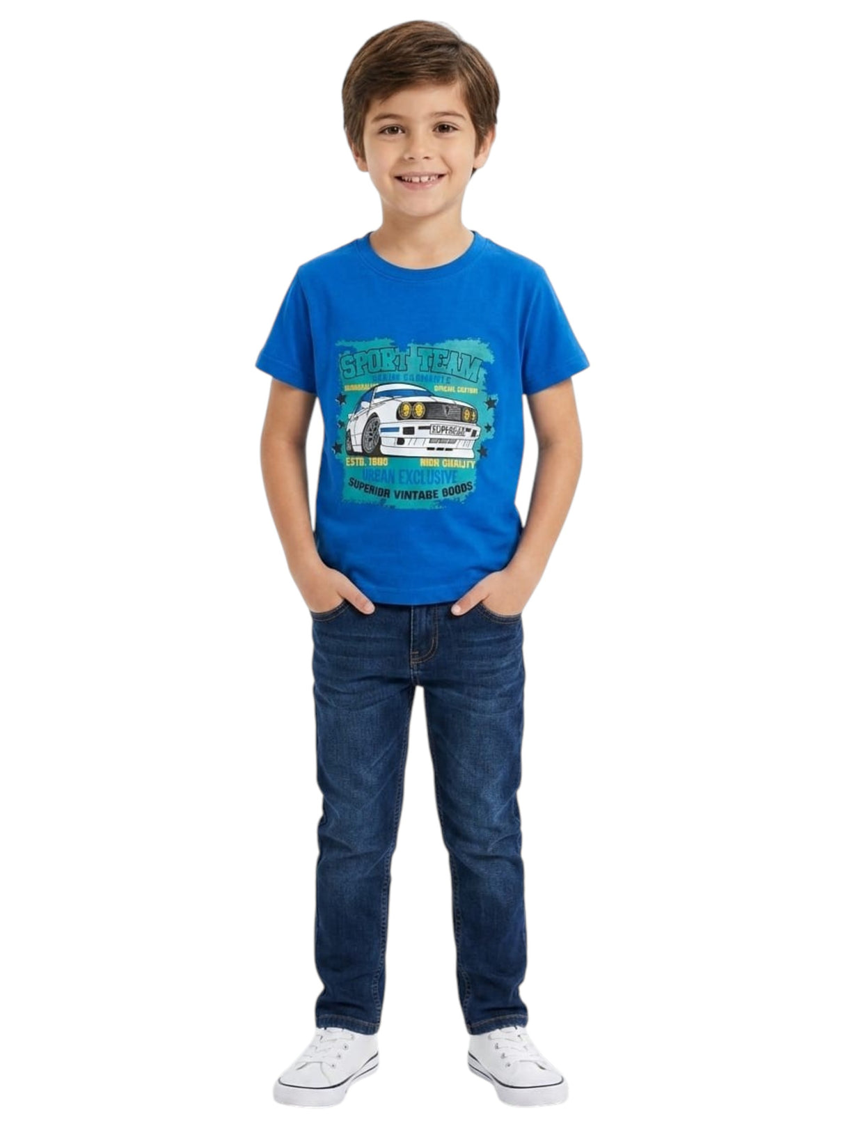Image for Kids Boy's Printed Top,Navy Blue