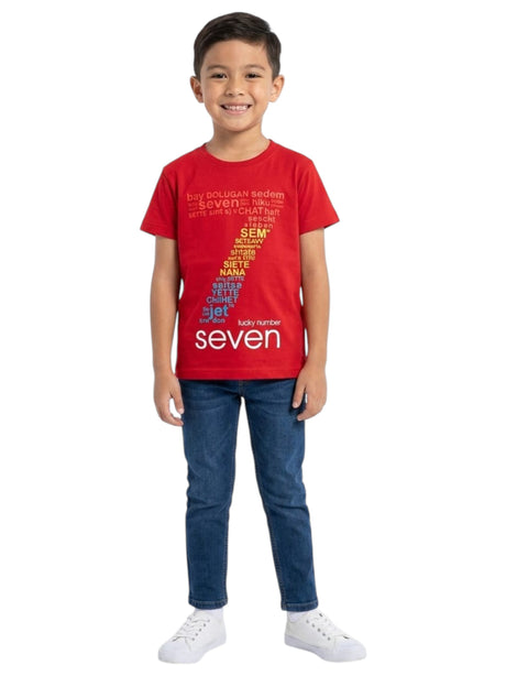 Image for Kids Boy's Printed Top,Red