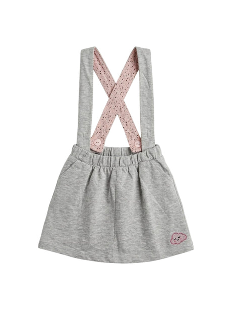 Image for Kids Girl's Plain Skirt&Adjustable Straps,Light Grey