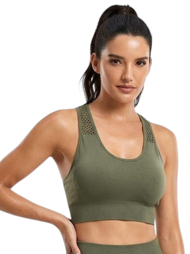 Image for Women's Textured Sport Bra,Olive