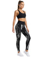 Image for Women's Ribbed Printed Legging,Black