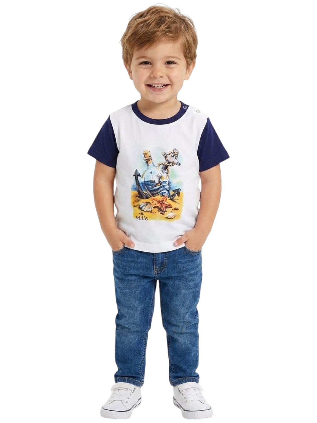 Image for Kids Boy's Printed Top,White