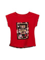 Image for Kids Girl's Back Printed Top,Red