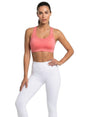 Image for Women's Plain Open Back Sport Bra,Dark Coral