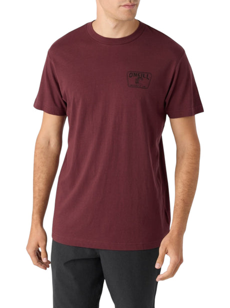 Image for Men's Back Printed Top,Burgundy