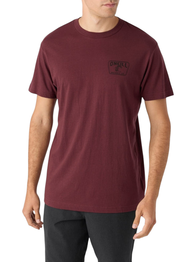 Image for Men's Back Printed Top,Burgundy