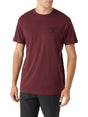 Image for Men's Back Printed Top,Burgundy