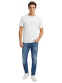 Image for Men's Logo Designed Plain Top,White