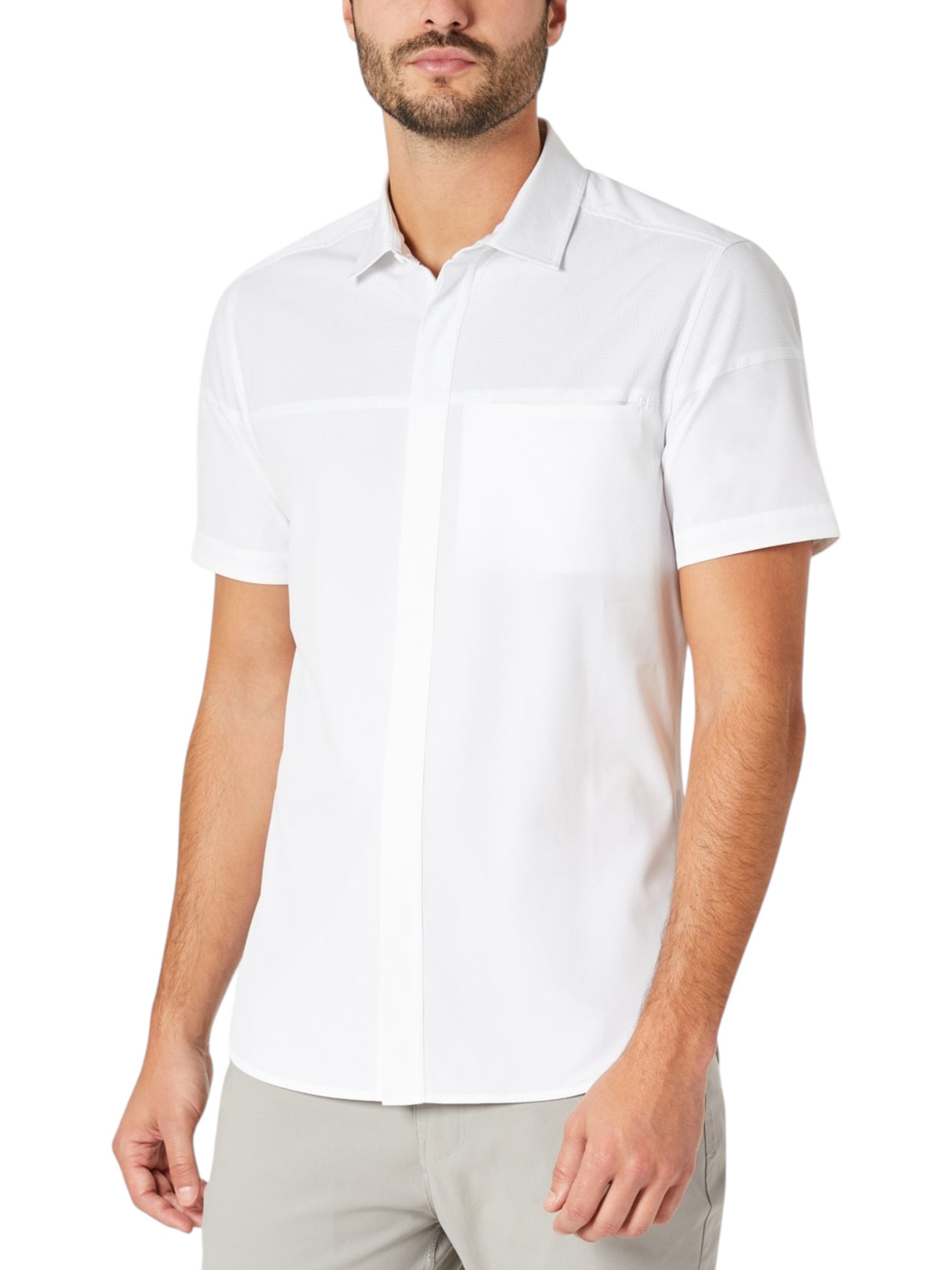Image for Men's Plain Dress Shirt,White