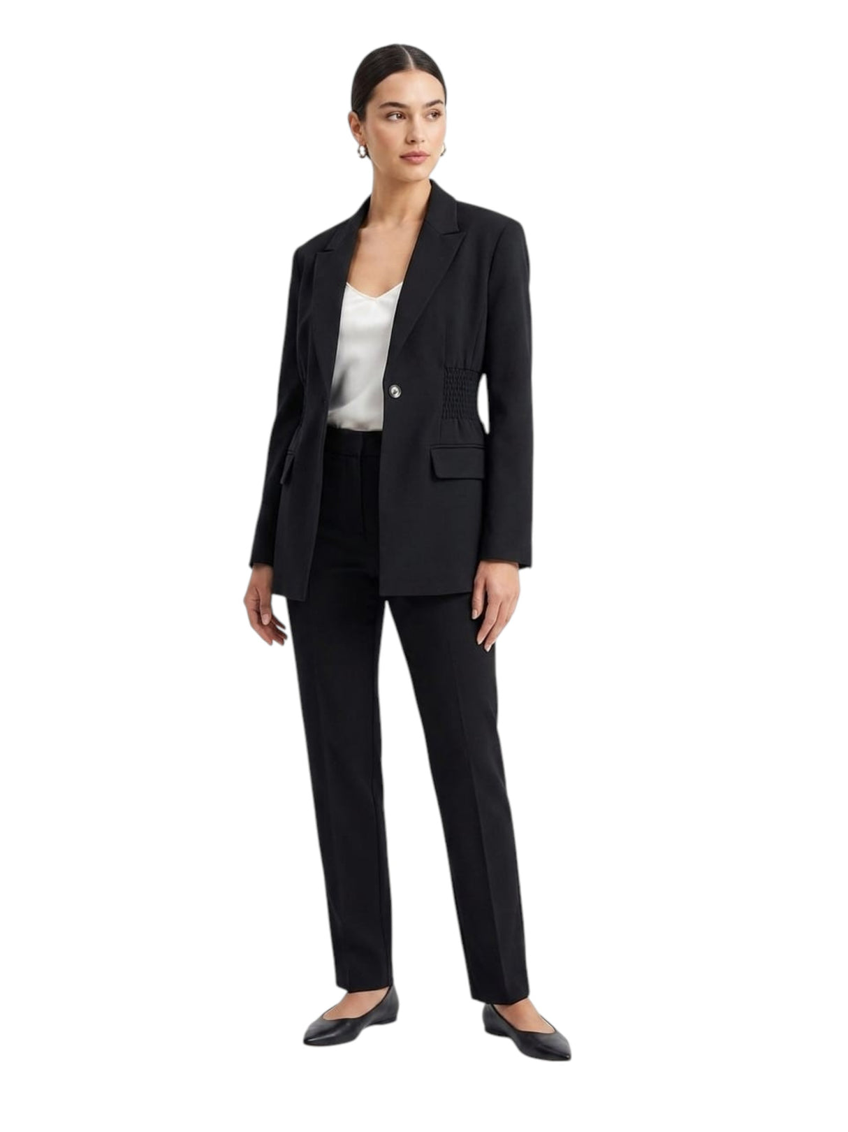 Image for Women's Smocked Blazer,Black