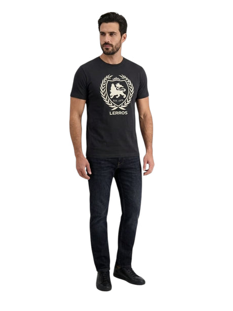 Image for Men's Brand Logo Printed Top,Black