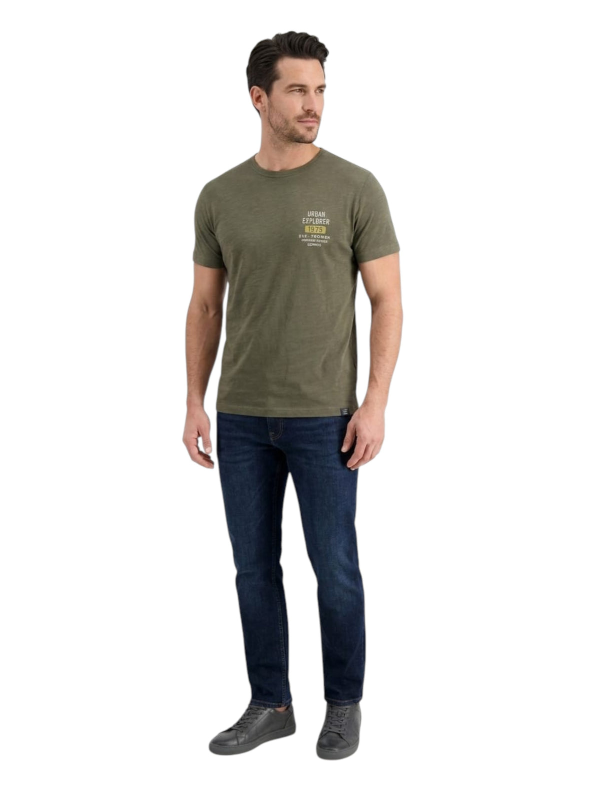 Image for Men's Printed Top,Olive