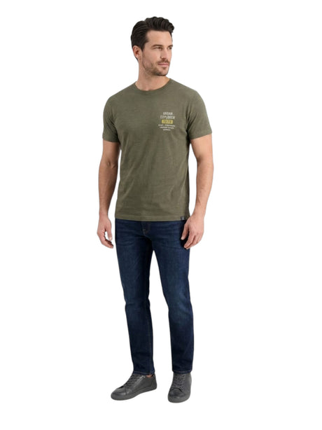 Image for Men's Printed Top,Olive