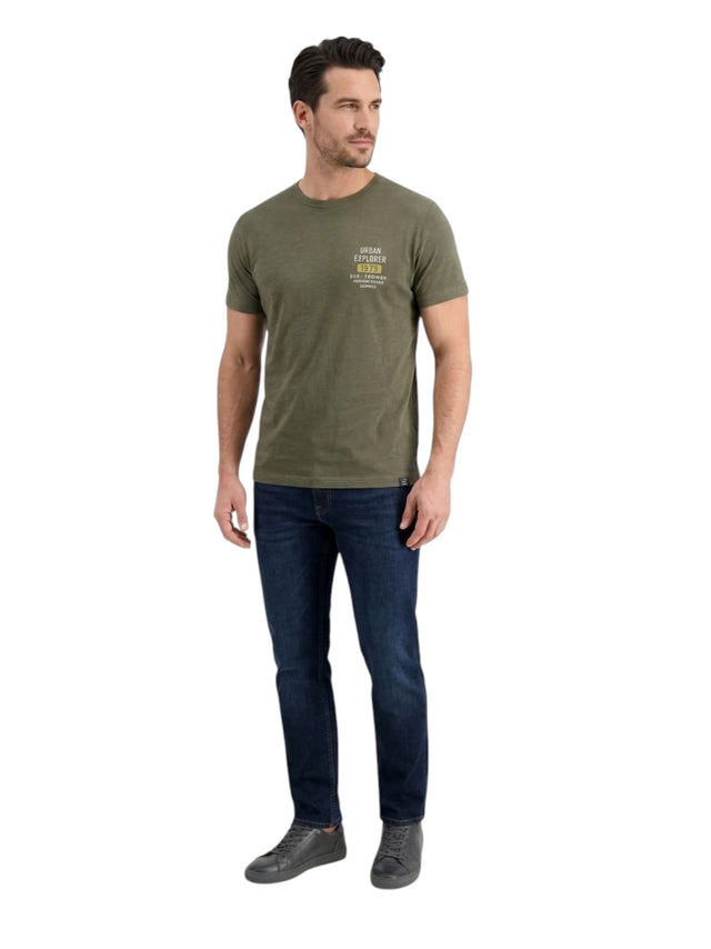 Image for Men's Printed Top,Olive