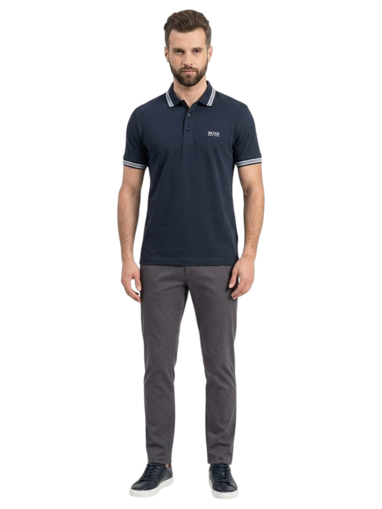 Image for Men's Brand Logo Printed Top,Navy