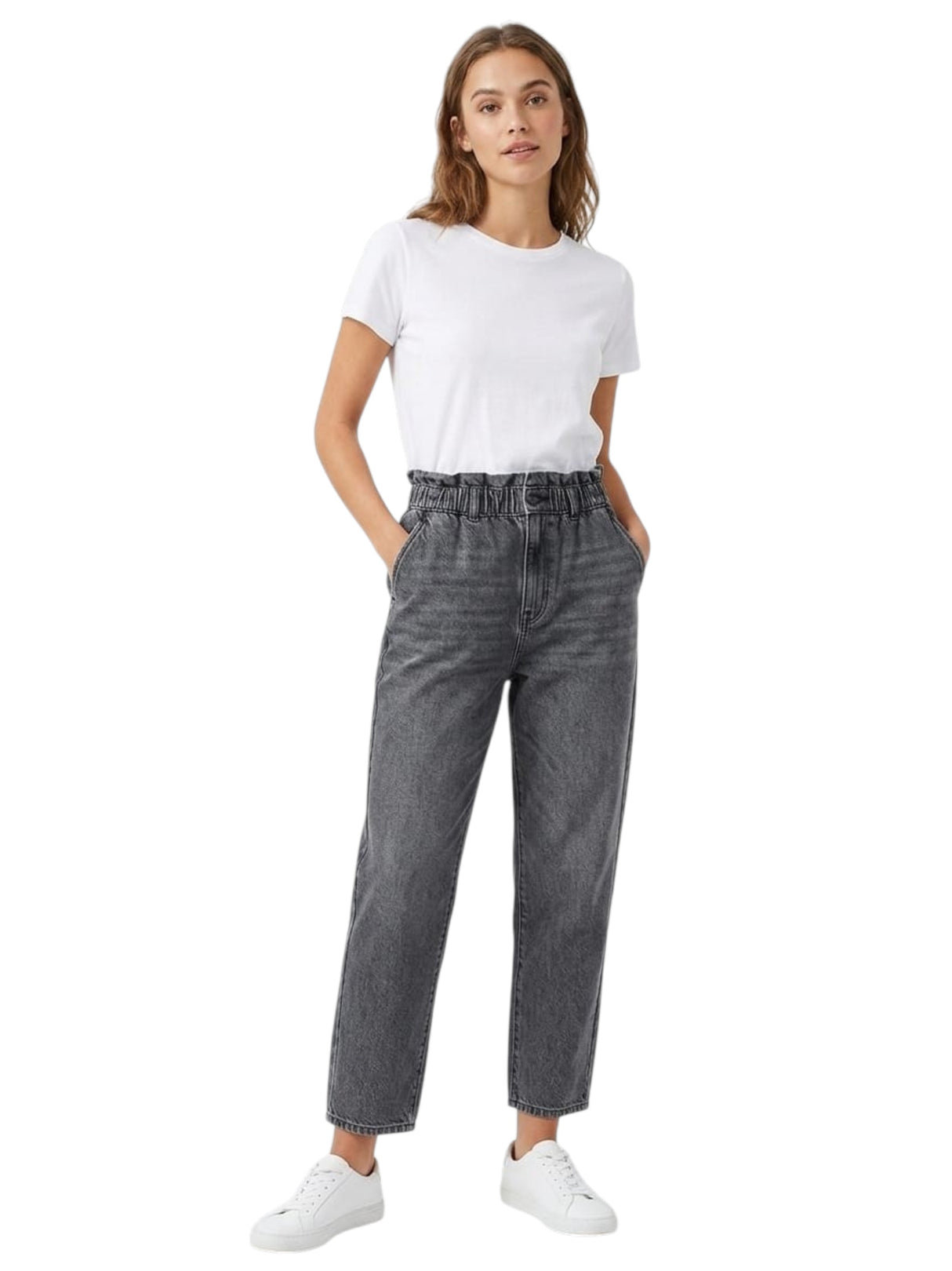 Image for Women's Plain Solid Jeans,Dark Grey
