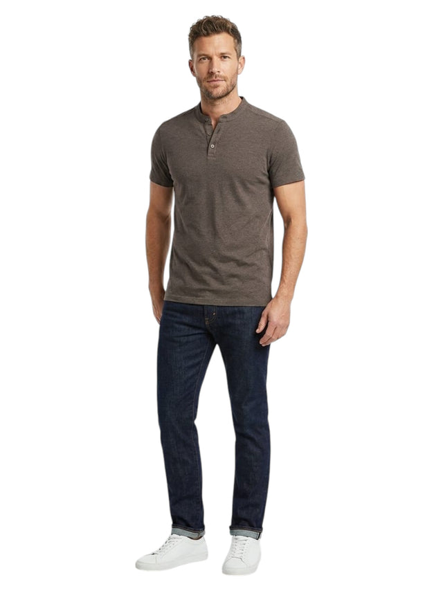 Image for Men's Plain Solid Top,Light Brown 