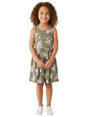 Image for Kids Girl's Floral Printed Dress,Olive