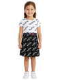 Image for Kids Girl's Printed Dress,White/Black