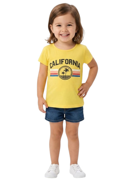 Image for Kids Girl's Printed Top,Yellow