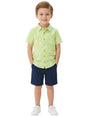 Image for Kids Boy's Printed Dress Shirt,Light Green
