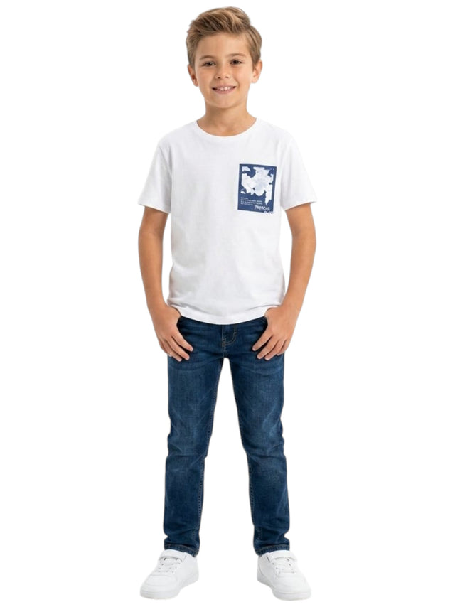 Image for Kids Boy's Printed Top,White