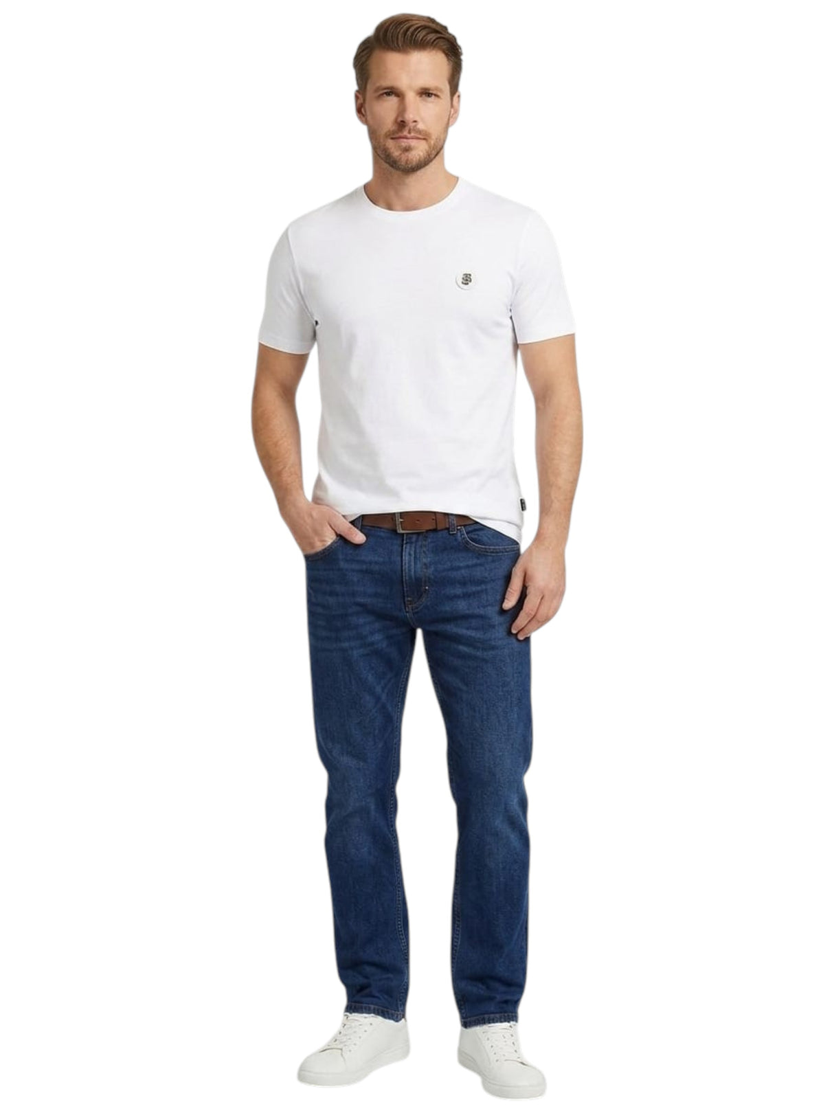 Image for Men's Plain Solid Top,White