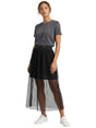 Image for Women's Plain Fishnet Skirt,Black