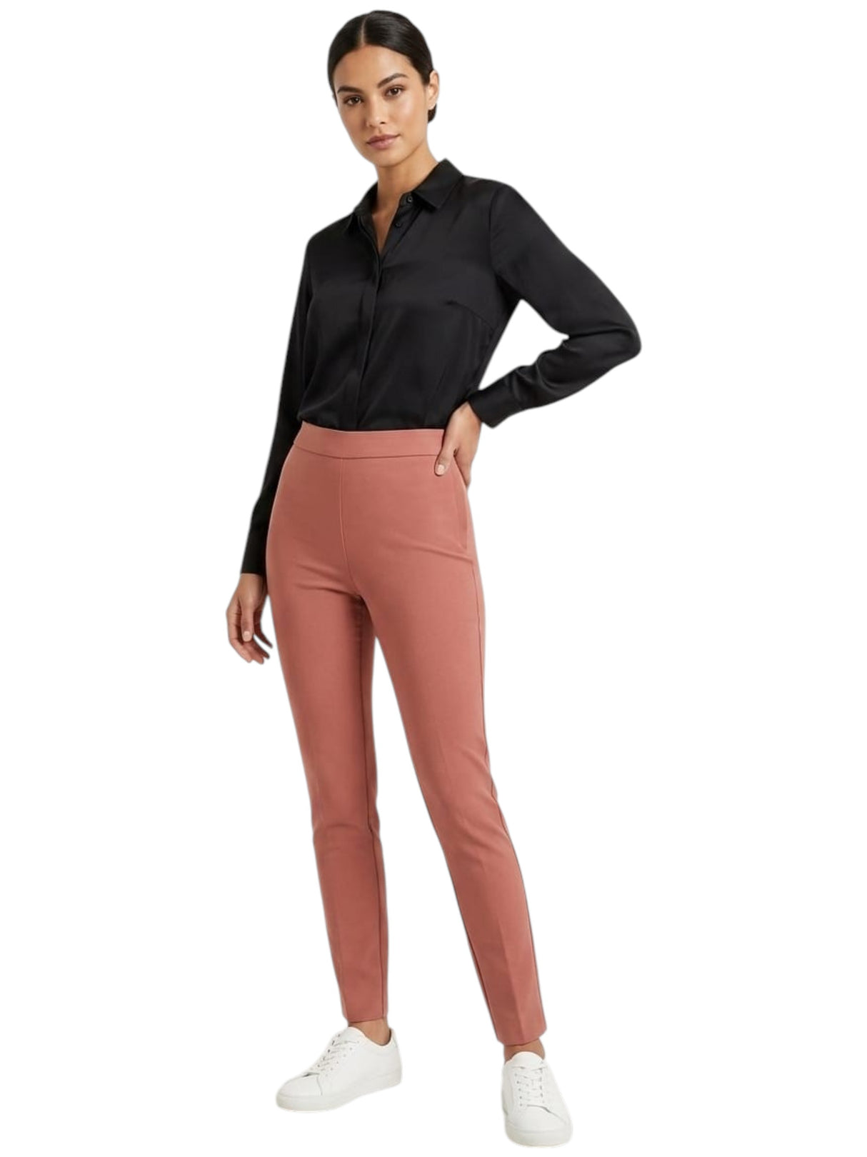 Image for Women's Plain Solid Classic Pant,Bright Red