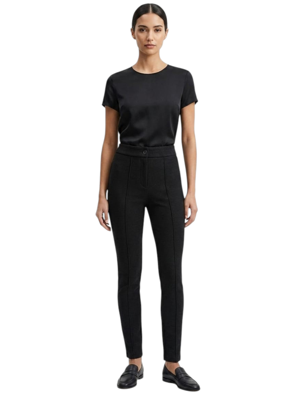 Image for Women's Plain Solid Pant,Black