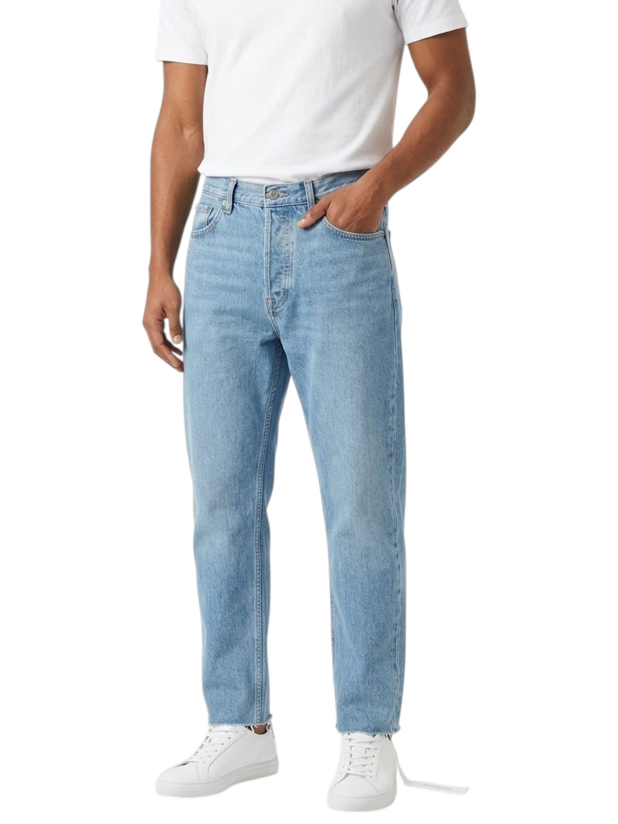 Image for Men's Plain Solid Jeans,Blue