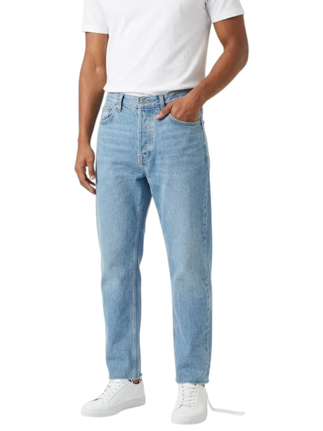 Image for Men's Plain Solid Jeans,Blue