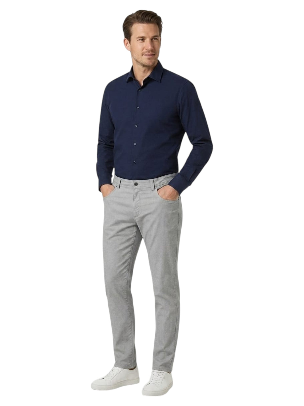 Image for Men's Textured Classic Pant,Light Grey