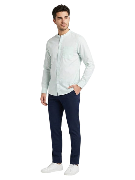 Image for Men's Plain Solid Dress Shirt,Light Aqua