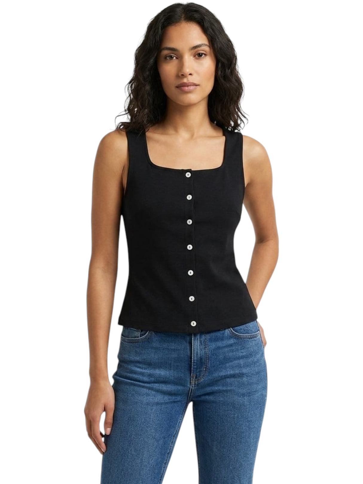Image for Women's Plain Solid Top,Black
