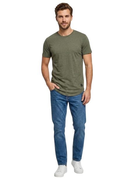 Image for Men's Plain Solid Top,Olive