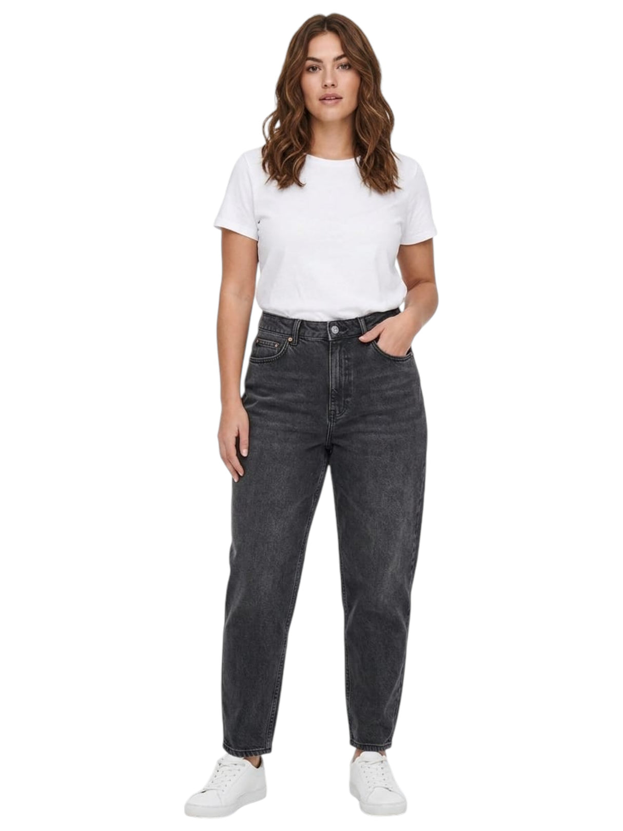 Image for Women's Plain Solid Jeans,Dark Grey