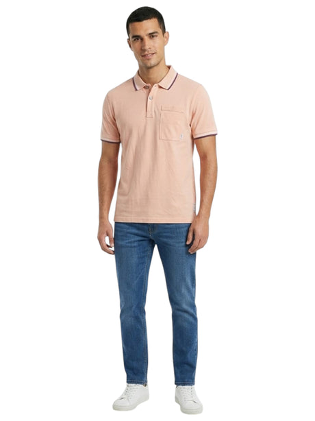 Image for Men's Plain Solid Top,Peach