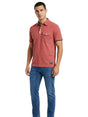 Image for Men's Plain Solid Top,Brick
