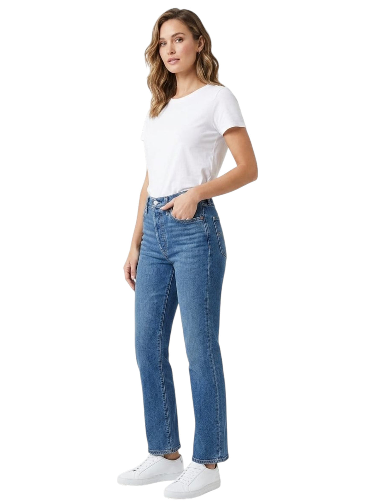 Image for Women's Plain Solid Jeans,Blue