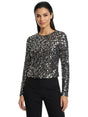 Image for Women's Sequin Top,Black/Silver